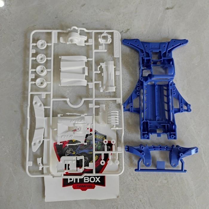 Tamiya Chassis FMA Blue + Gearbox White Loose Mach Frame Korea Ori - Not Specified