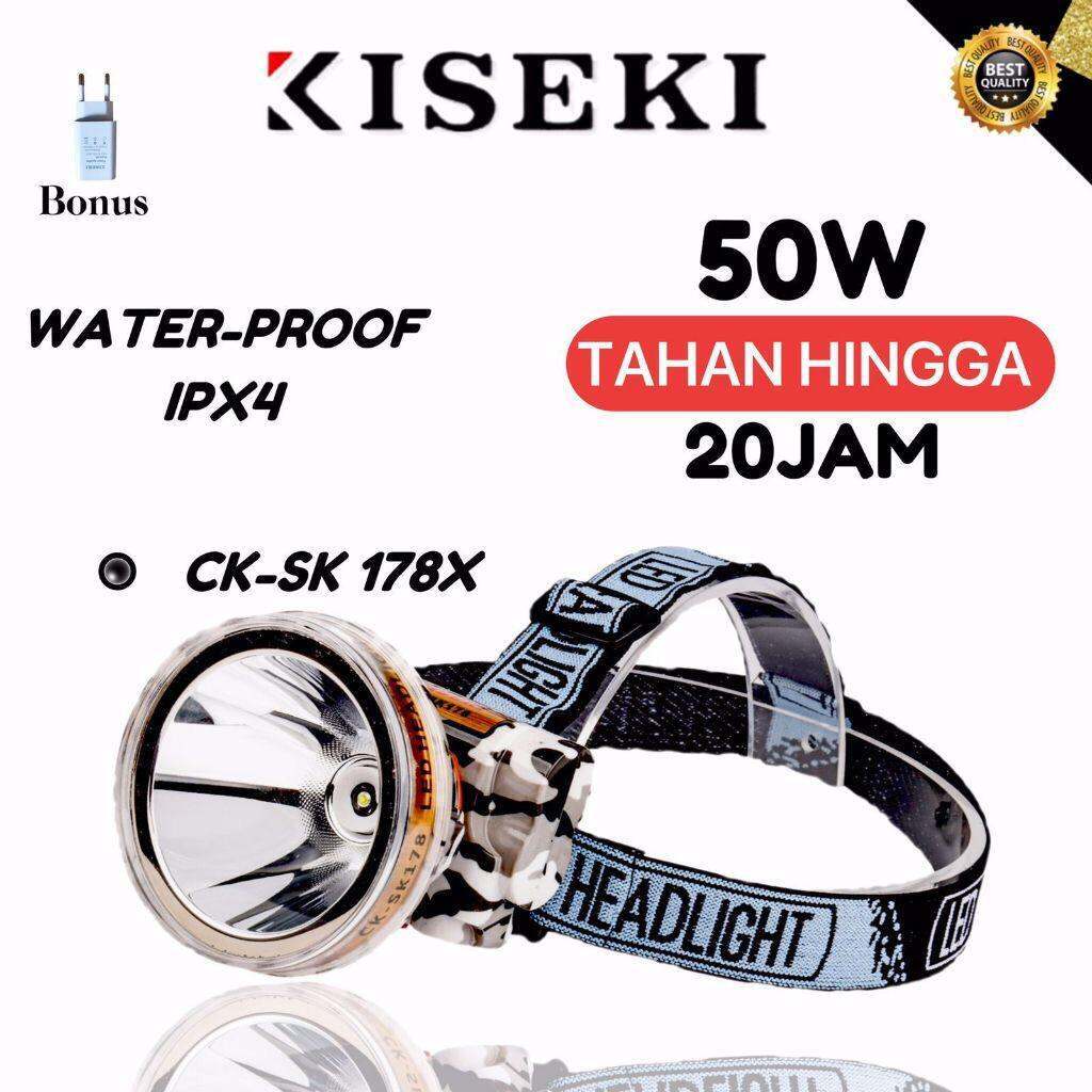Kiseki Senter Kepala CK-SK178X 50W Super Terang | Headlamp Outdoor 50watt | 178X