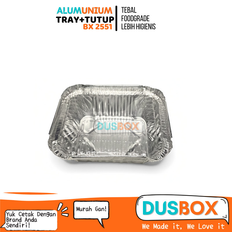 Alumunium foil tray + tutup/aluminium foil/alumunium foil kotak/alumunium foil bx 2551/aluminium