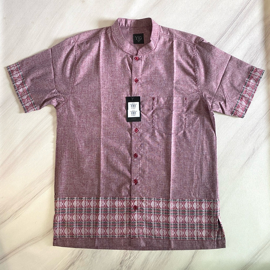 KEMEJA KOKO YEGE DAFFA LENGAN PENDEK MAROON