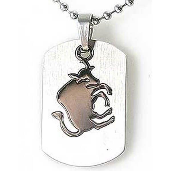 Kalung Taurus Sign zodiac fashion import steel titanium