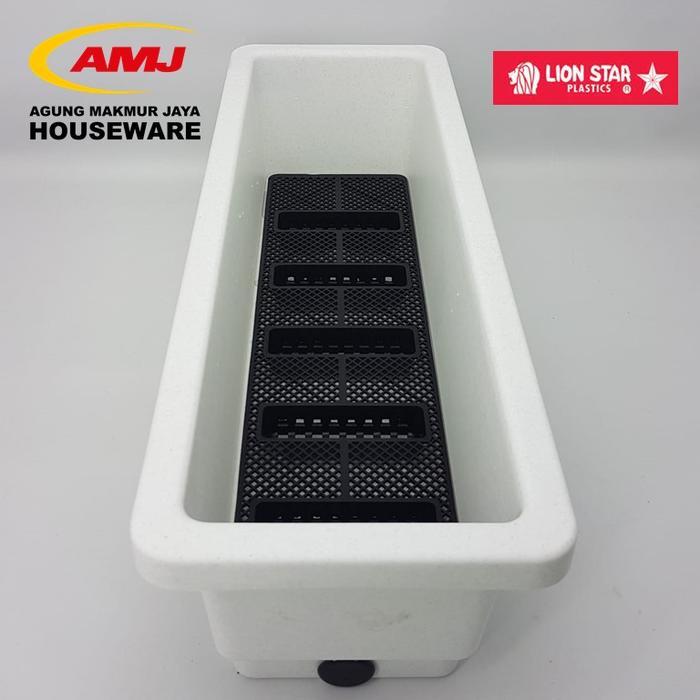 RECTANGULAR FLOWER POT LARGE POT BUNGA SEGI LION STAR - -