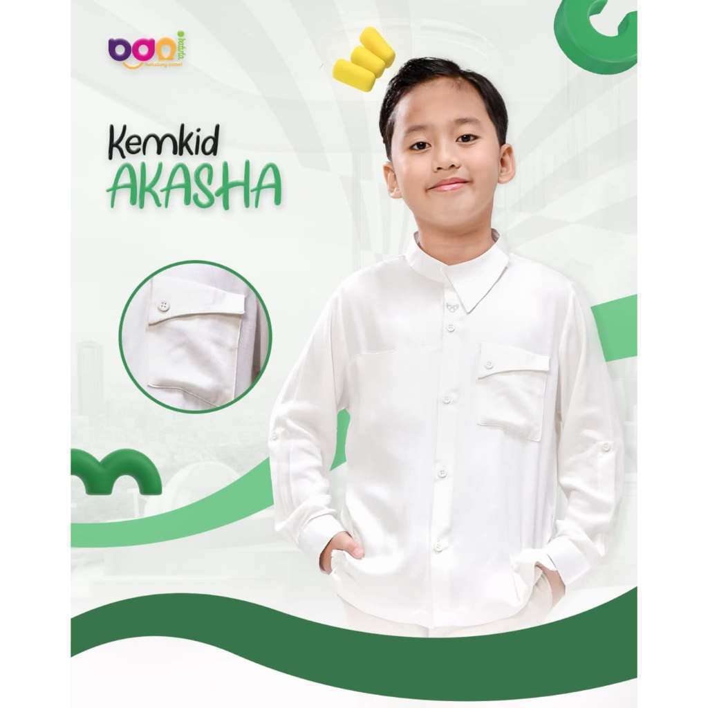 Rabbani ori - Kemkid Akasha | Kemeja Koko Anak lengan panjang Akasha | Koko Akasha | Koko Anak Rabba