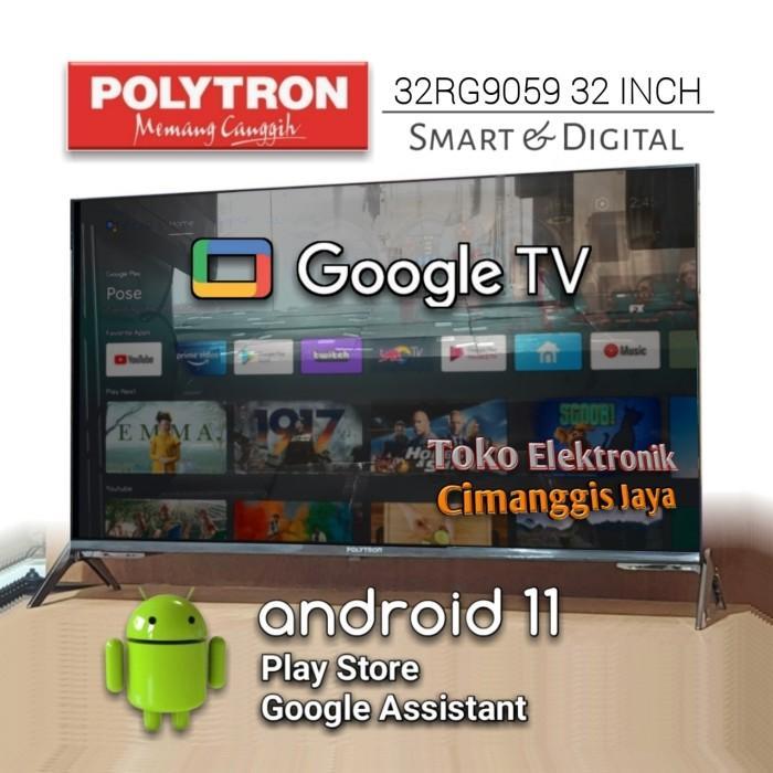 SMART TV LED POLYTRON 32 INCH - Google TV, plus bracket