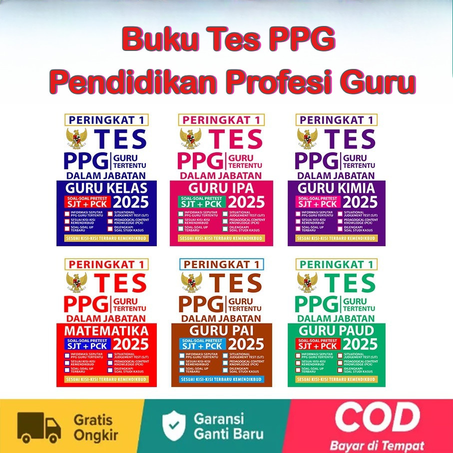 Buku Tes PPG Pendidikan Profesi Guru - PPG Guru Tertentu - PPG Dalam Jabatan