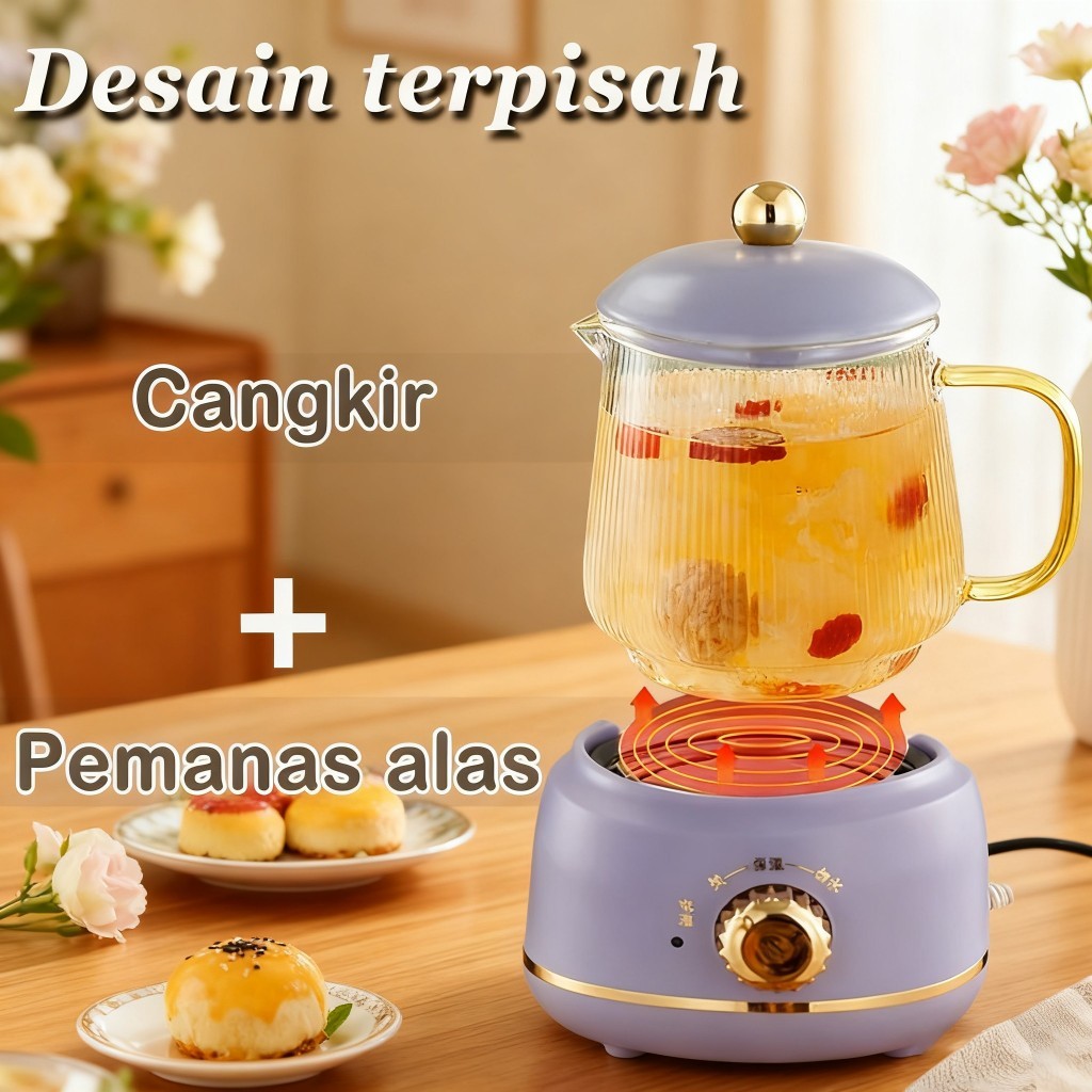 Teko Listrik Pemanas Air Kettle Low Watt Kecil 08 Tea Pot Termos Ketel Air Panas Mini Portable Cod