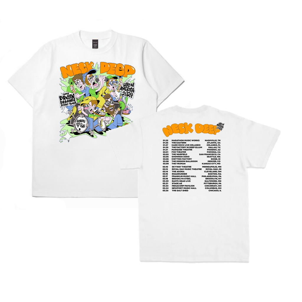T-shirt Band Neck Deep American Tour 2024