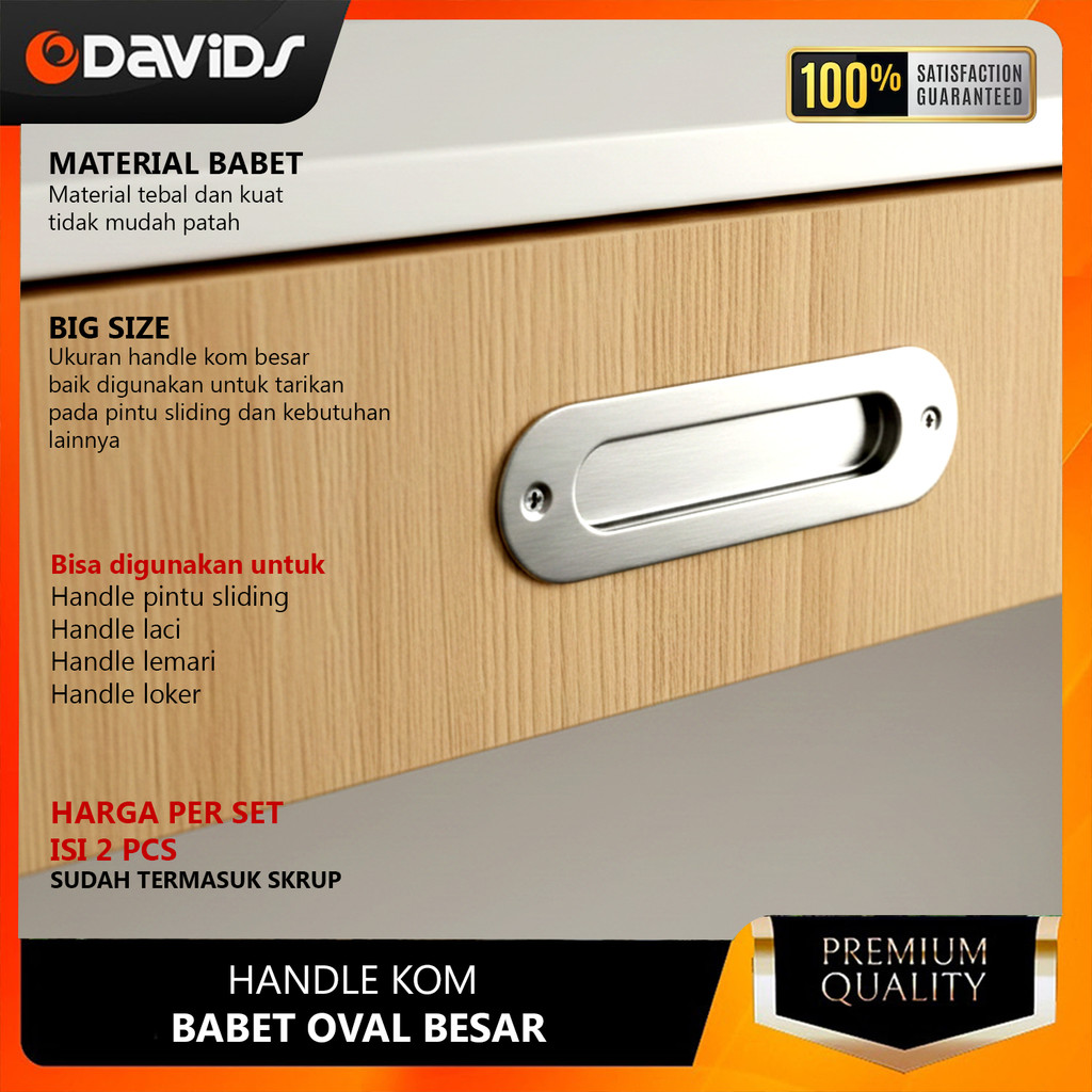 Tarikan Pintu Aluminium Geser Sliding Handle Kom Handel Bulat Besar Set