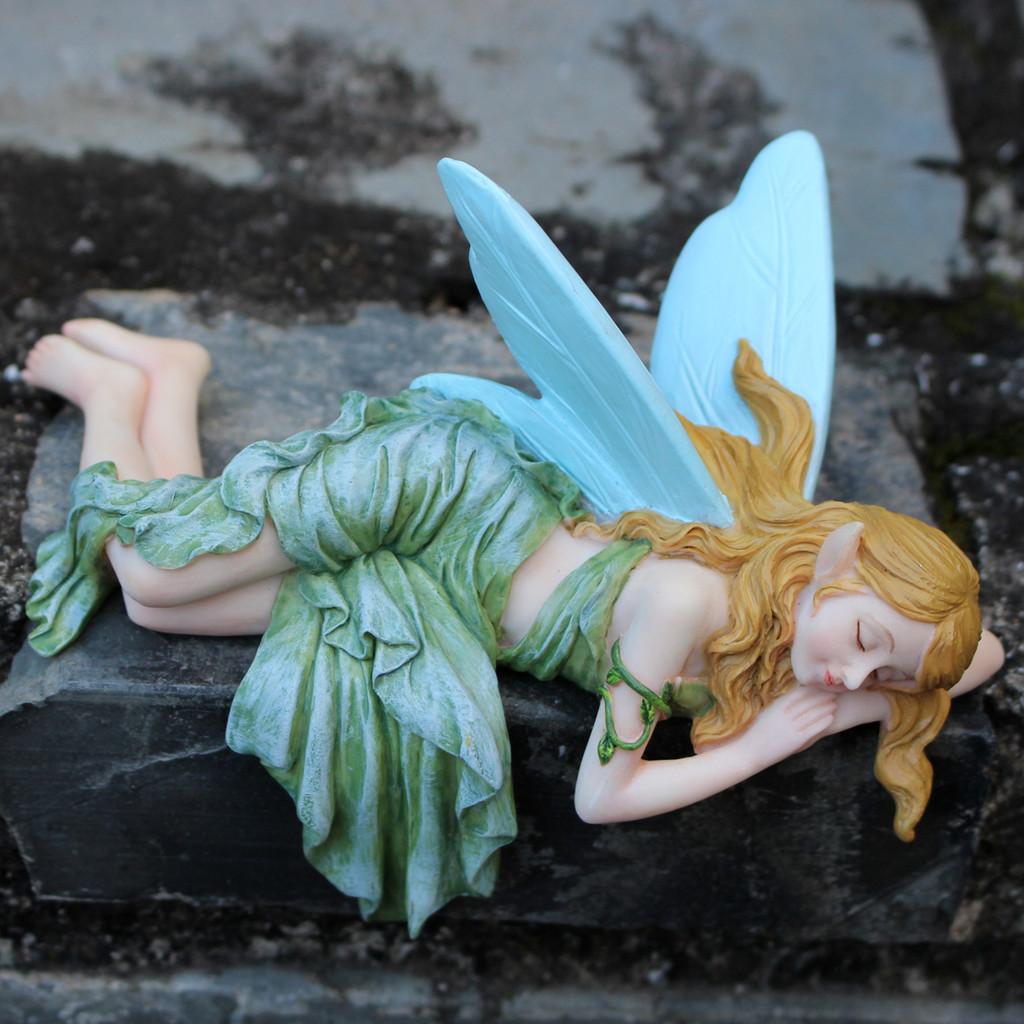 1pc Elegant Sleeping Position Elf Resin Craftsmanship, Suitable for Desktop/Photo Frame/TV/Display S