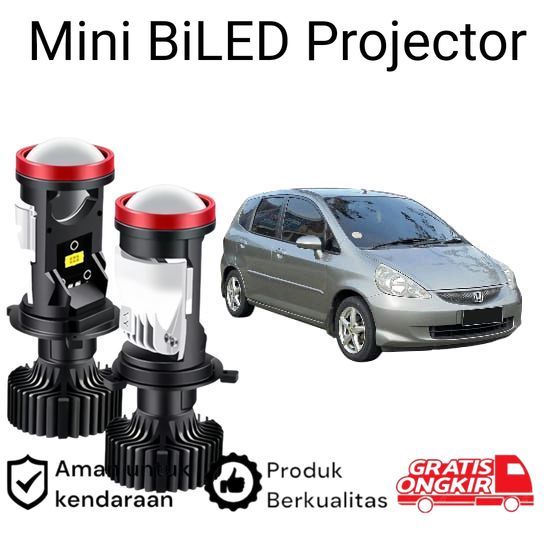 2pcs Lampu Utama LED H4 Projector High Power Mobil Honda Jazz GD3 2002 2008 Koko