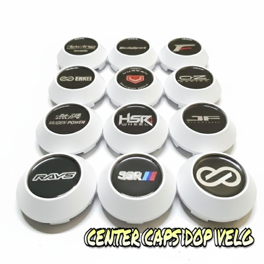 1PC DOP VELG VARIASI PUTIH RAYS. HSR. SSR. ENKEI. TE37. WEDSSPORT