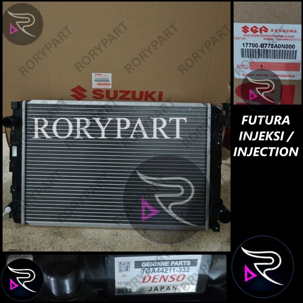 RADIATOR ASSY SUZUKI FUTURA INJEKSI / T120SS INJEKSI ORIGINAL DENSO JAPAN
