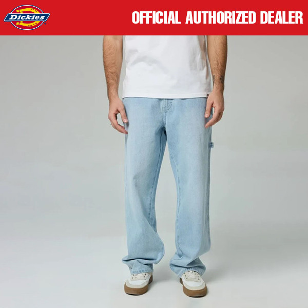 CELANA PANJANG DENIM PANTS JEANS PRIA WANITA BIRU ORIGINAL DICKIES | DENIM LOOSE FIT AGED BLUE