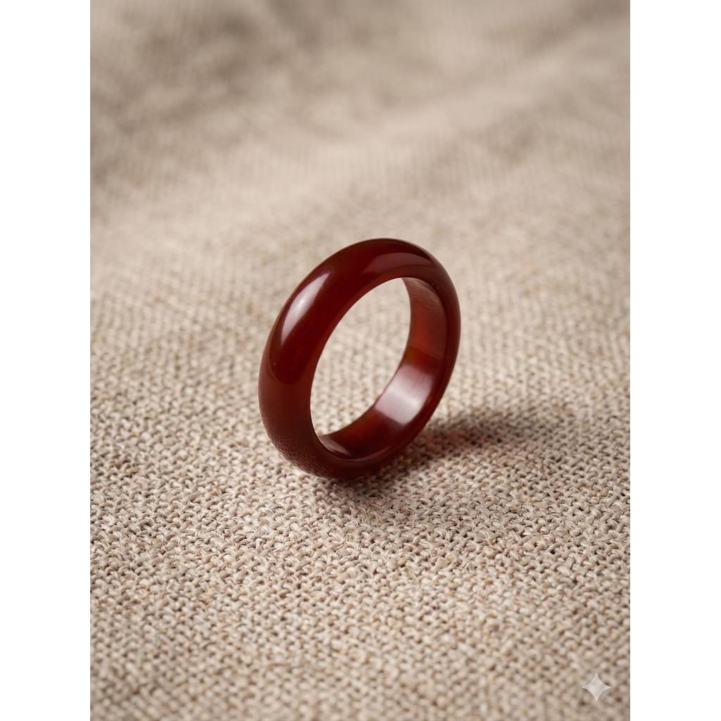 Ruby Red Agate Stone Ring (Batu Akik Merah Delima)