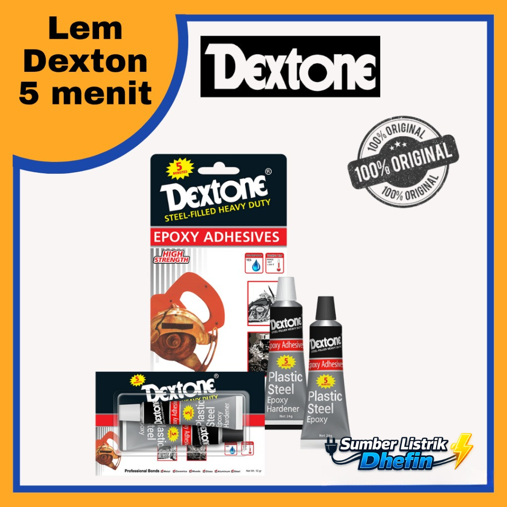 Lem DEXTONE 5 Menit-lem Epoxy Besi 48Gr [LEM]