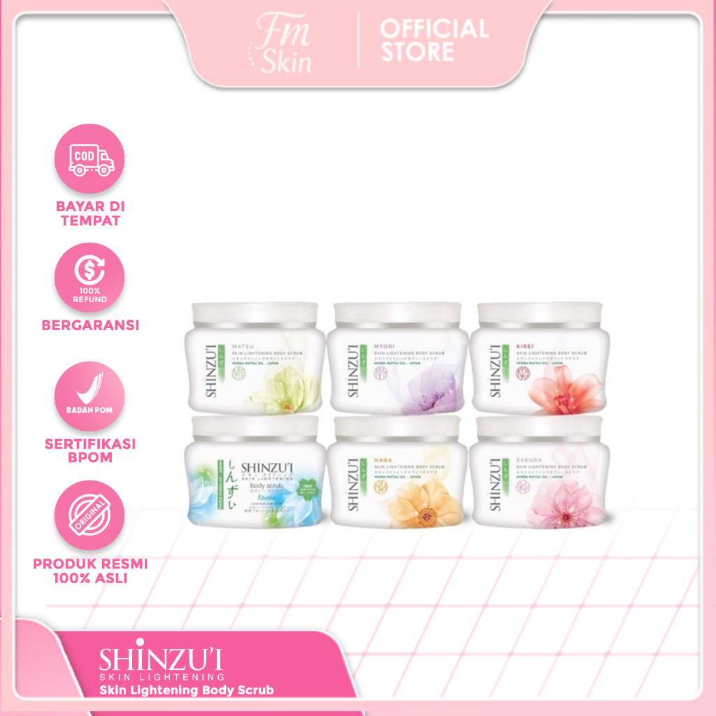 FS  - Shinzu'i Skin Lightening Body Scrub / Shinzui Body Scrub Lulur Mandi 120gr - 200gr