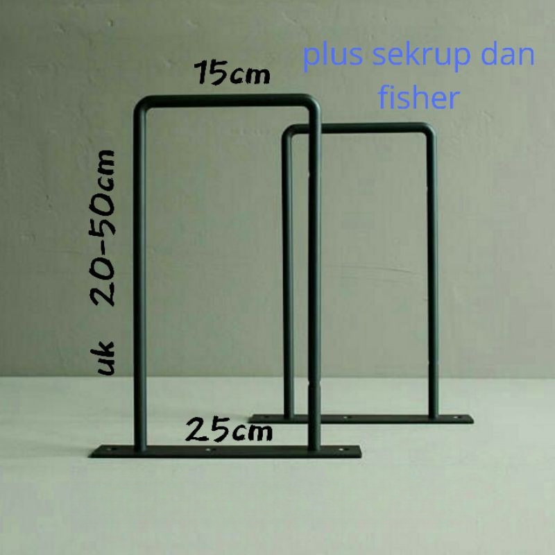 Rak Dinding Besi Siku / Besi Siku Bracket Ambalan Papan Behel 10 mm