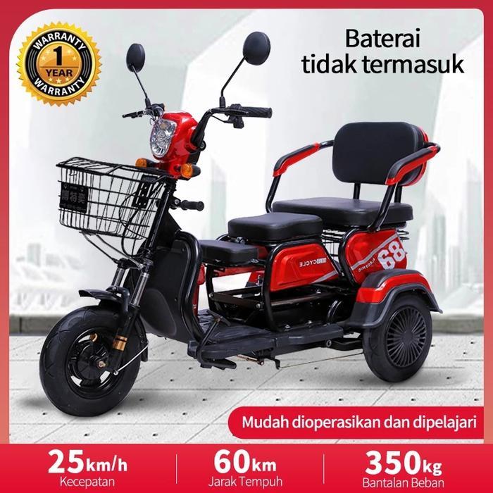 Sepeda motor roda 3/Skuter untuk lansia/Baru di tahun Sepeda roda tiga listrik/Sepeda listrik - Mera