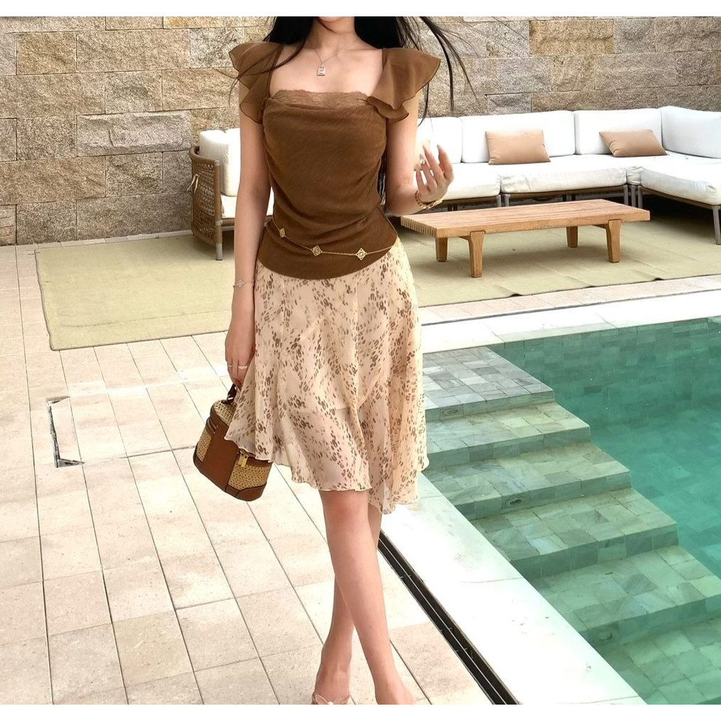 MODISOK Skirt / Rok Midi Wanita / Floral Skirt