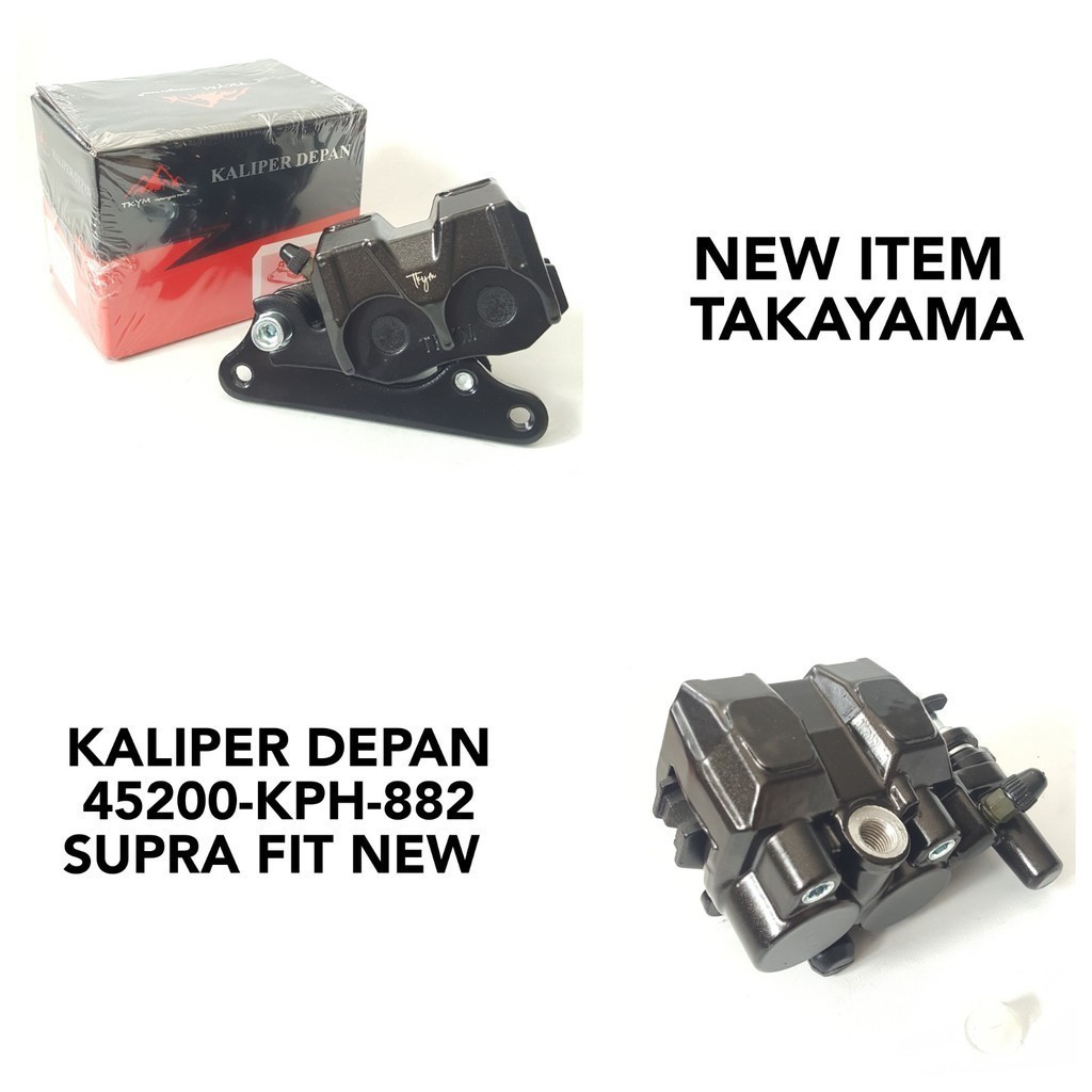 KALIPER REM / KEPALA BABI REM DEPAN ASSY + PLAT HONDA SUPRA FIT NEW  / HONDA KARISMA (45200-KPH-882)
