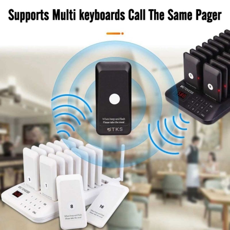 Wireless Calling System Receiver Pager Mesin Antrian - TD157 CTP302
