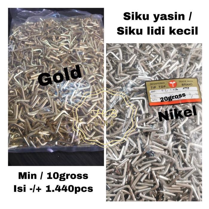 READY 10gross siku lidi kecil / siku yasin / siku buku agenda - Silver, Pack(10gross)