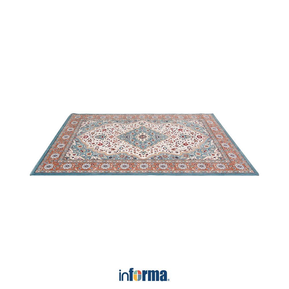 Informa 160x220 cm Genesis Karpet 28353 - Biru Turquoise Alas Lantai Dekoratif Rug Permadani Karpet 