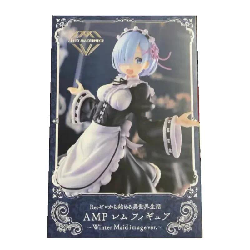 In Stock TAITO Original Anime Figure 27cm Re:Life In a Different World From Zero Rem Winter Maid Des