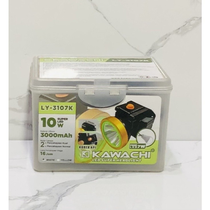 Senter Kepala Kawachi 10 Watt LY - 3107K + Free Lampu