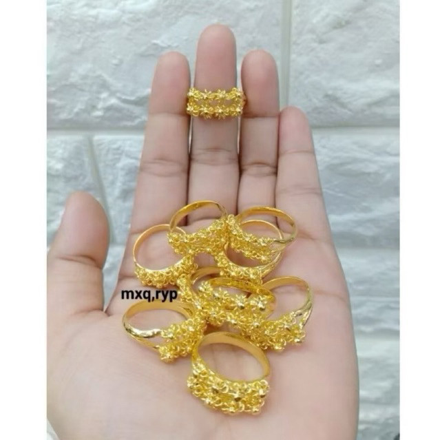 cincin matahari replika emas london lapis emas 24K persis seprti emas asli