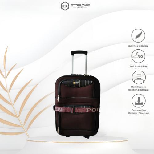 Polo Ben Size 24 Inch Koper Kain Kanvas Original Bagasi Premium - COKLAT