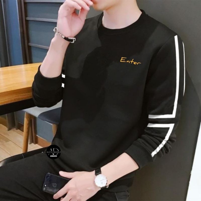 Kaos pria lengan panjang> Kaos manset pria terbaru> Kaos santai pria bahan adem gak tipis