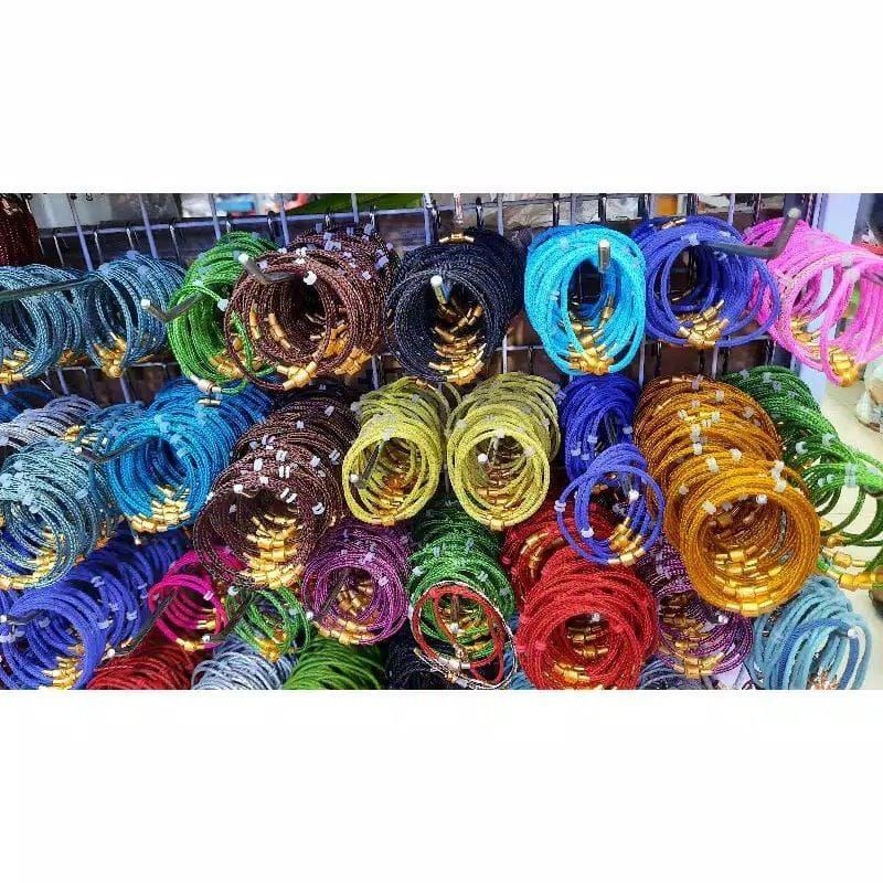 COD [FREE PEMBATAS]Gelang tali kawat Gelang tali emas wanita huruf inisial lapis emas