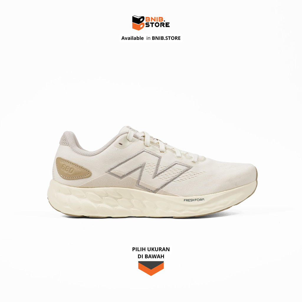 Sepatu Lari Pria NB Fresh Foam 680 v8 Angora Arid Stone Original