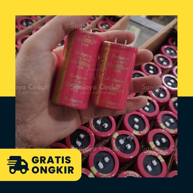 Kapasitor Elco Capacitor Elco 10000UF 80V 10000 UF 80V 10000UF 100V 10000 UF 100V RUBYCON USR