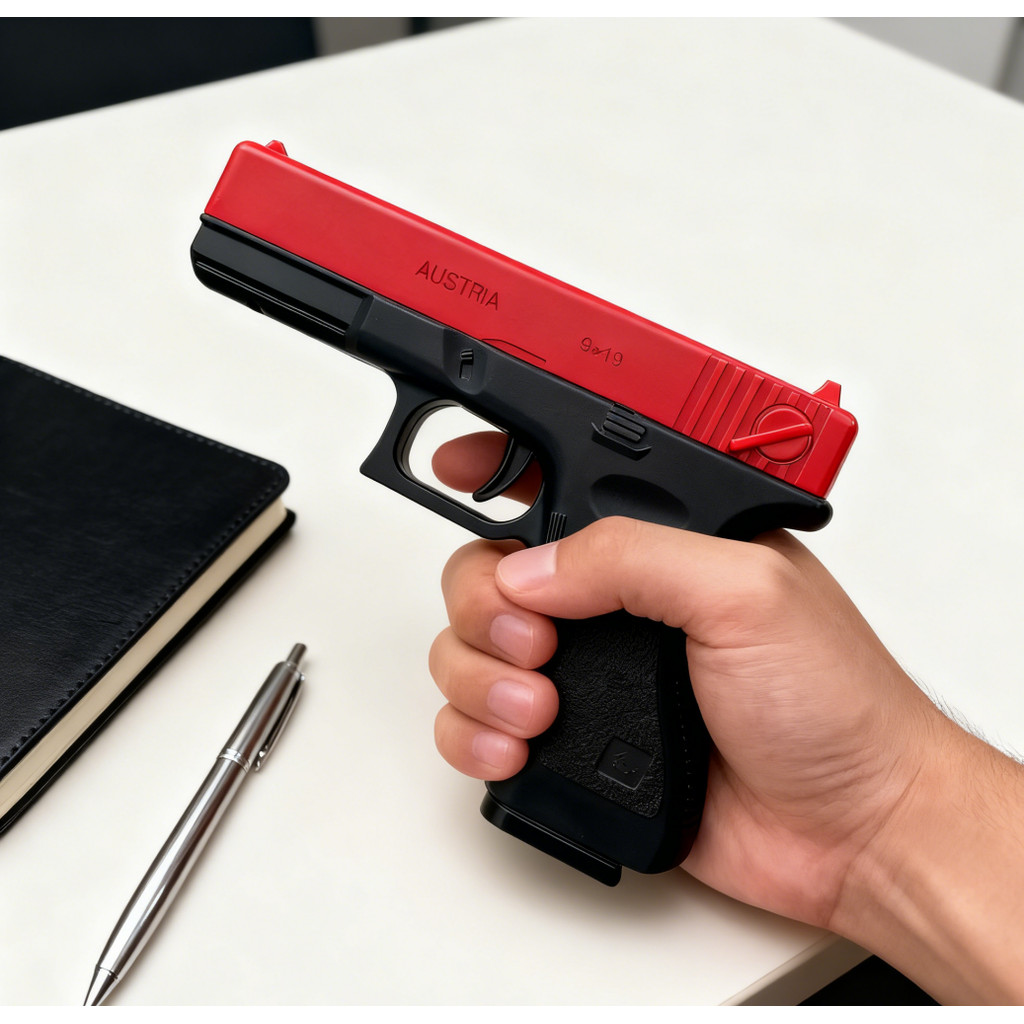 Soft Bullet Airsoft Pistol Manual G17 Toy Gun Lower Magazine with Laser Outdoor Sports CS Game for C