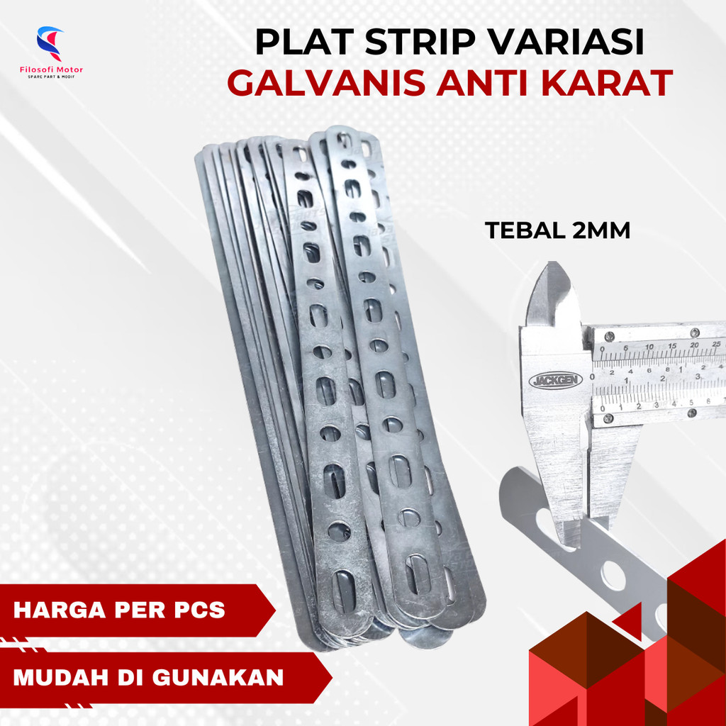 Plat Bracket Breket Bolong Lubang Besi Breket Lampu Tembak Universal Besi plat besi lubang plat brak