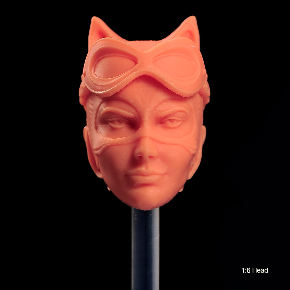 1:6 Anne Hathaway Unpainted Head Sculpt Carving Model Fit 12'' Female Soler Action Figure Body Dolls