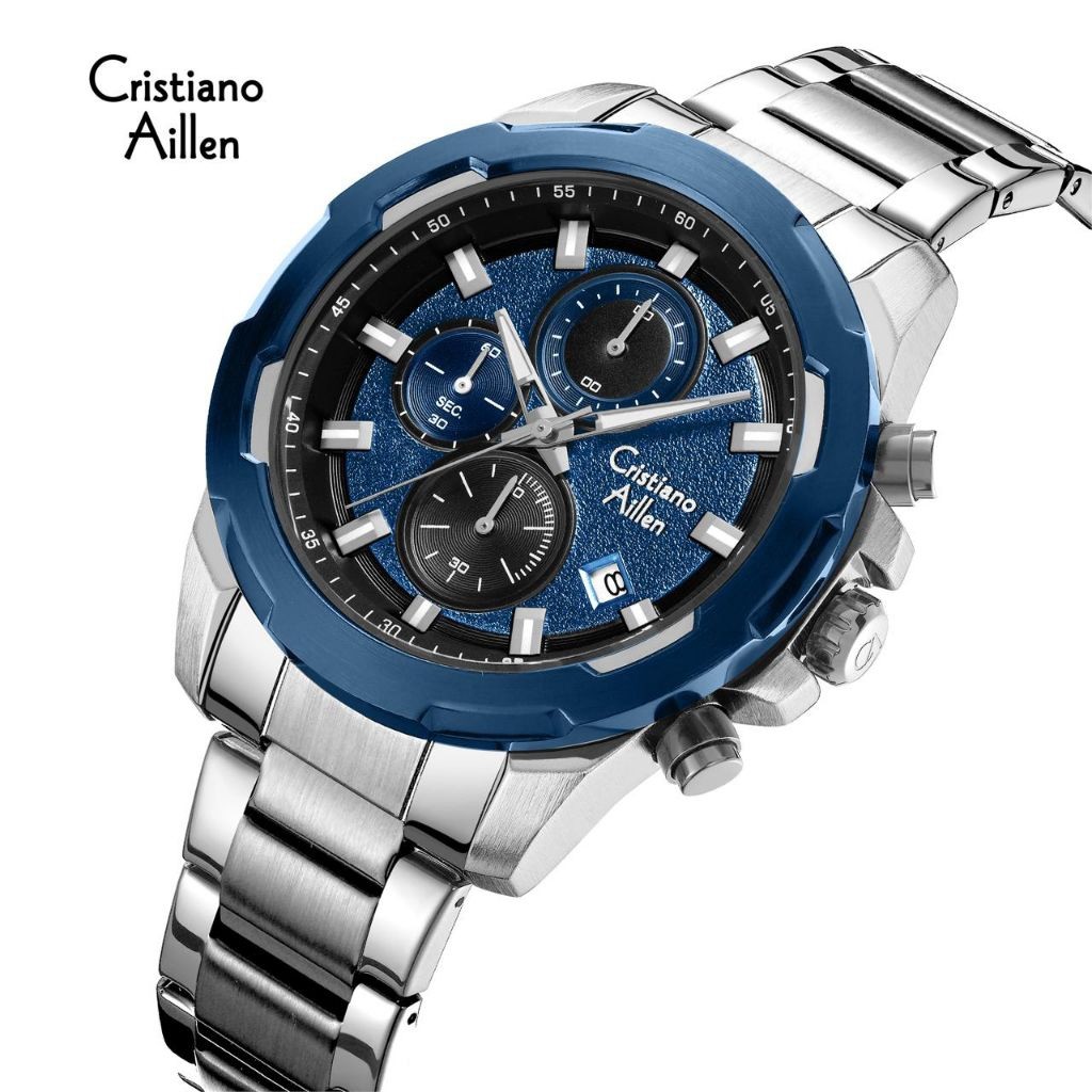 JAM TANGAN PRIA CRISTIANO AILLEN ORIGINAL CHRONO AKTIF SEMUA 8888 RT