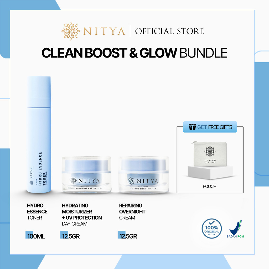(NOT FOR SALE) - NITYA - 3in1 Bundle Fresh and Glow All Day Long | Hydro Essence Toner I Hydrating M