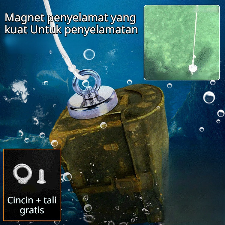 Magnet Neodymium Super Kuat /Magnet Pancing Kuat 200KG - Magnet Neodymium Tahan Air Dalam untuk Ambi