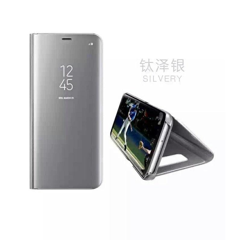 Clear view standing cover Iphone X IphoneX - Hitam, iphone x