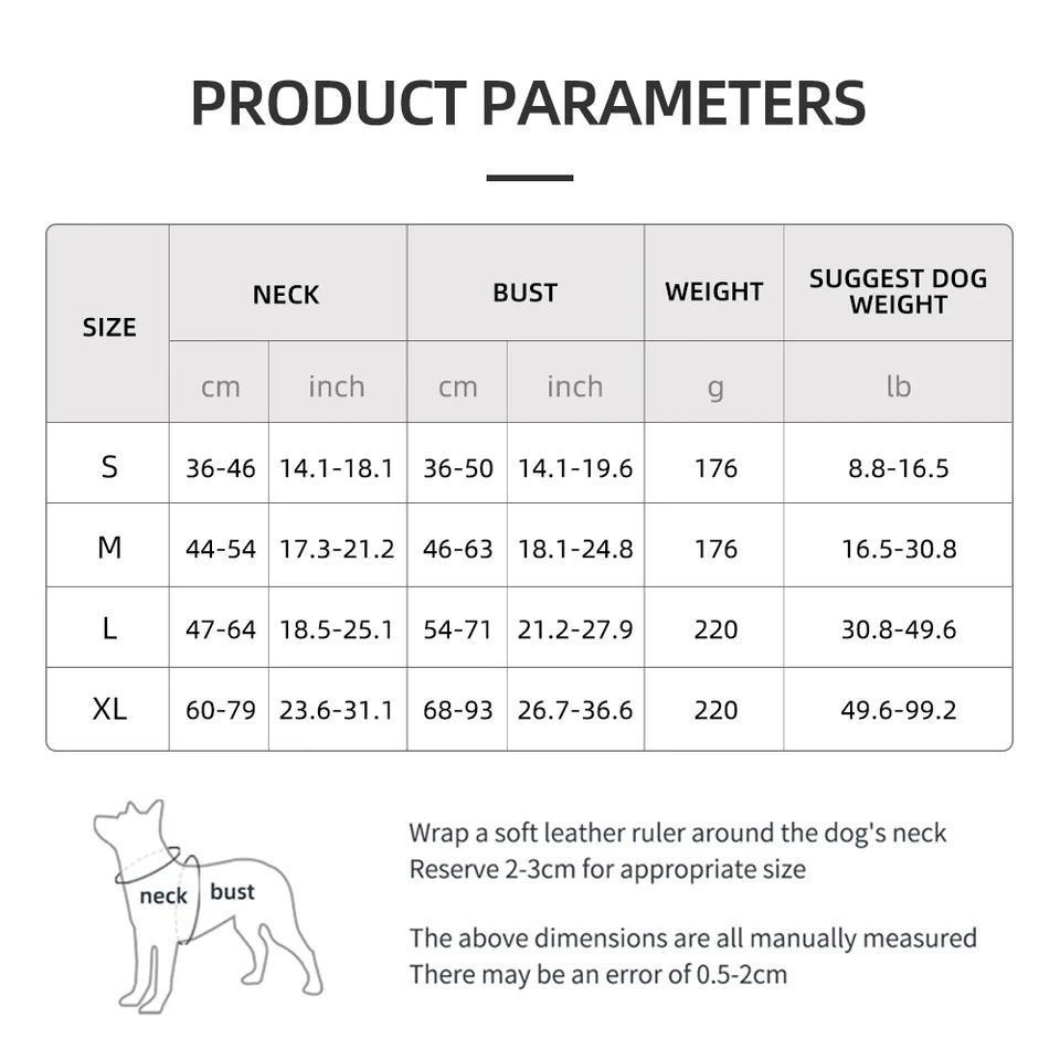 Dog Tactical Chest Harness Multifunctional Undershirt Reflective Dog Chest Harness Explosion-Proof D