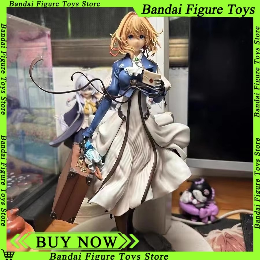 25CM Violet Evergarden Anime Figure Violet Eternal Garden Gk Tide Play Anime Girl Statue Model Table