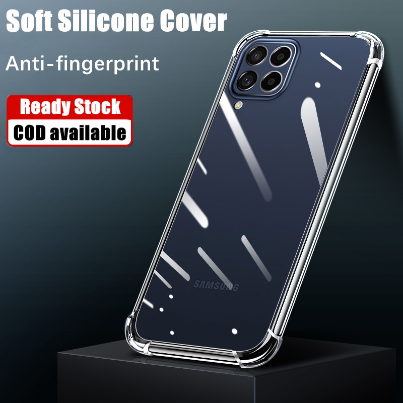 Casing HP Samsung Galaxy A22 4G Ponsel Pelindung Getaran Ultra Jernih Berbahan Jelly Lembut dengan P