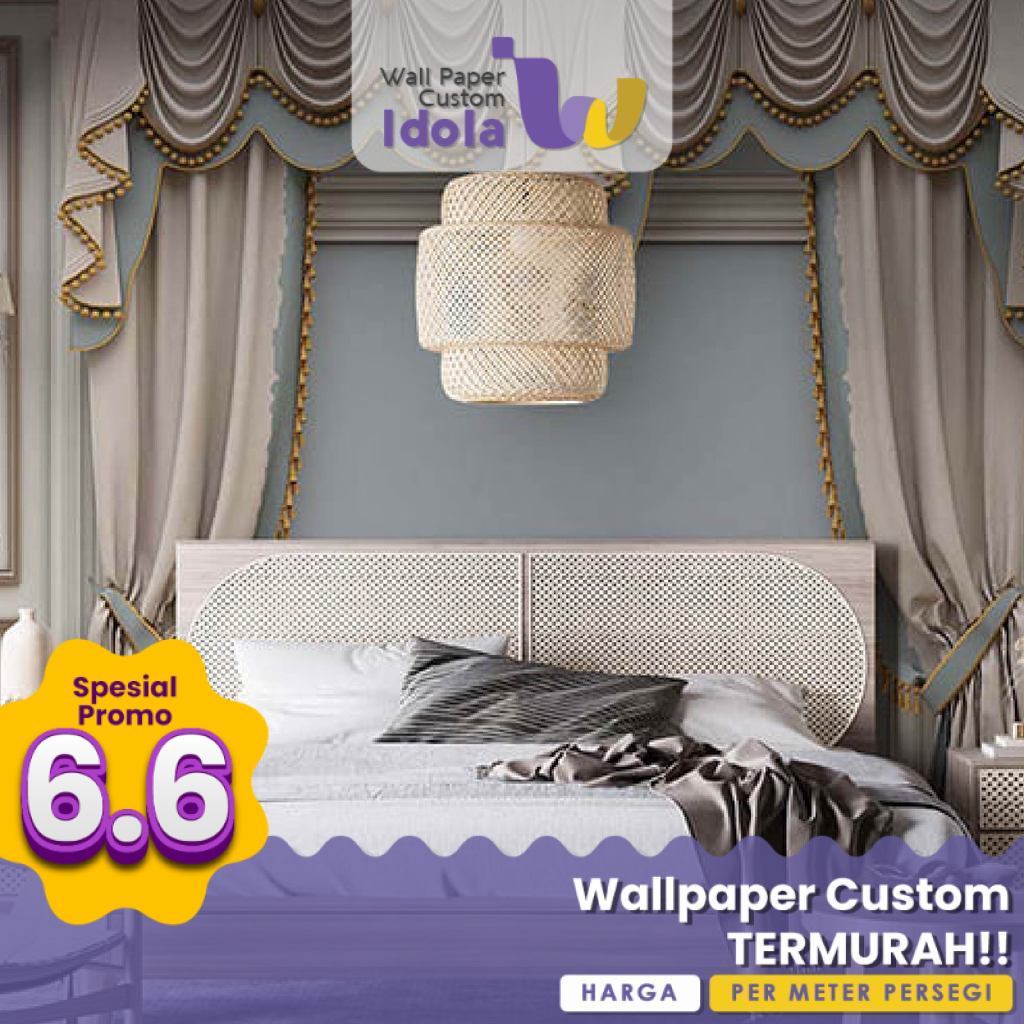 Wallpaper Custom Motif Abstrak Molding Dekorasi Ruang Tamu Premium Quality