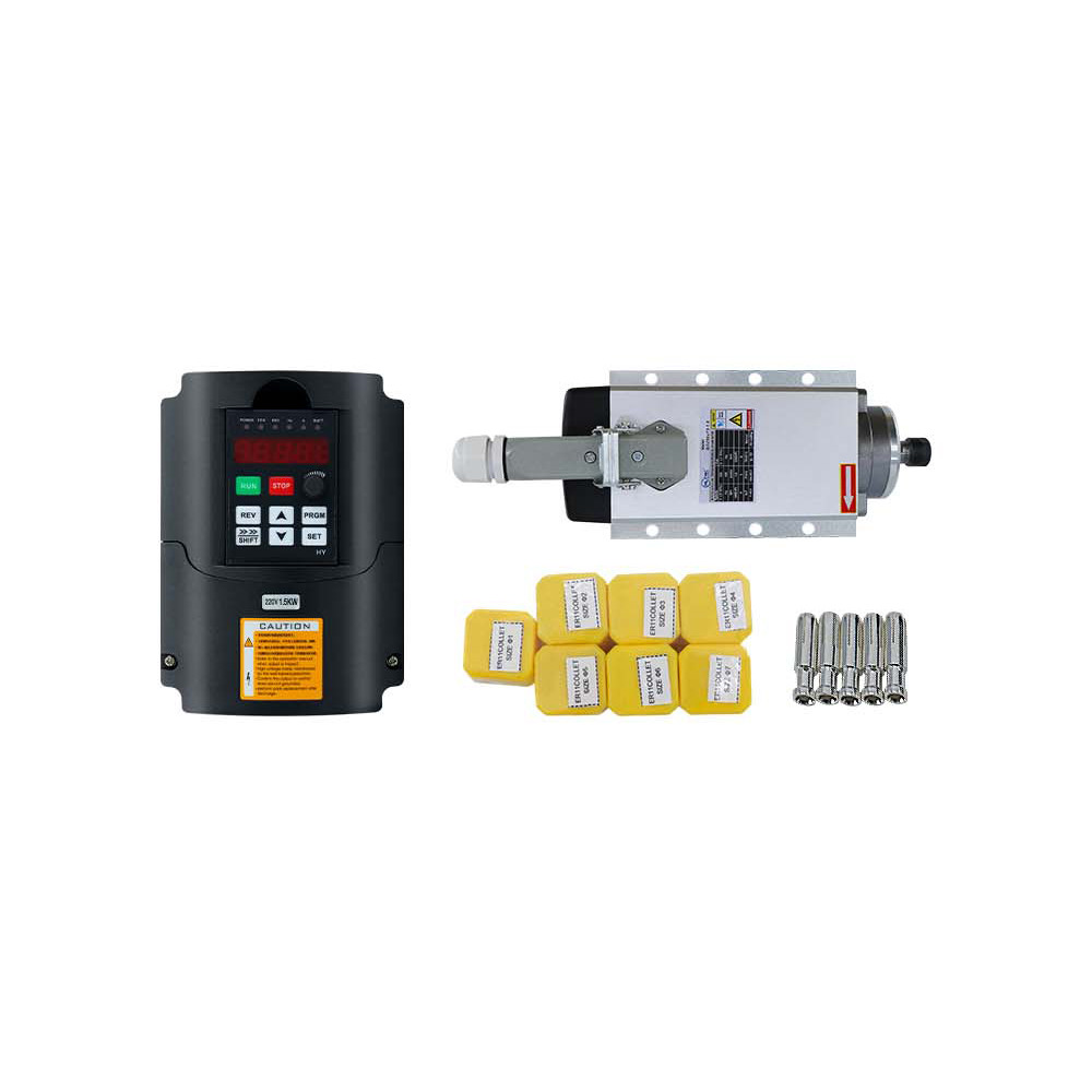 CNC 1.5kw 380V 220V 110V Air-Cooled Spindle Kit 1500W Square Air Cooling Spindle Motor + 1.5KW HY YL