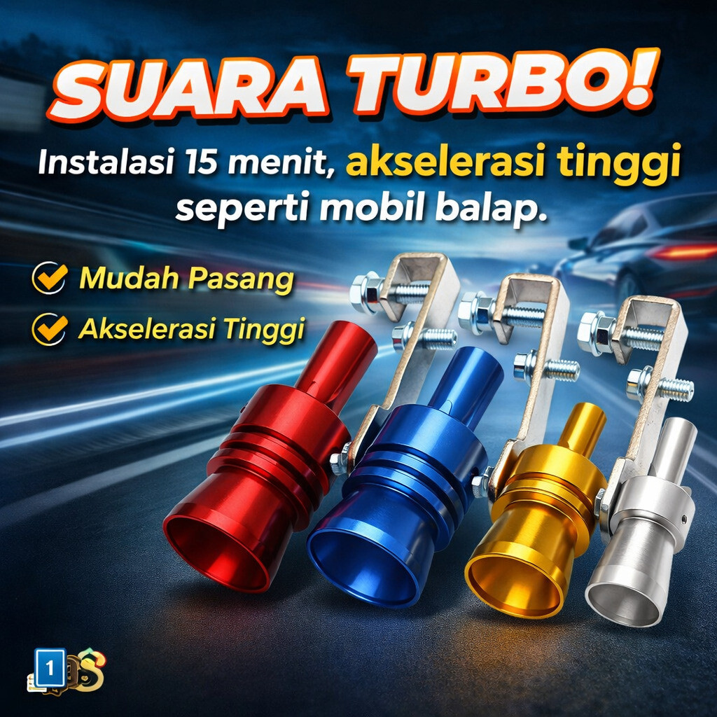 [Mirip Suara Turbo Asli] Suara Turbo Autentik Aksesori Peluit Peniru Suara Turbo untuk Modifikasi Kn