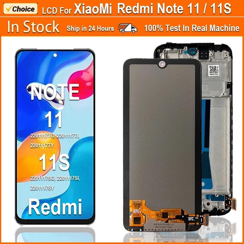 Super AMOLED LCD For Xiaomi Redmi Note 11 LCD 2201117TG LCD splay Touch Screen gitizer Assembly For 
