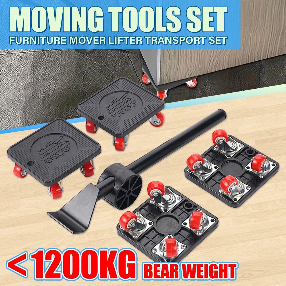 Heavy Duty Furniture Lifter Transport Mover Lifter Slides Wheel Easy Furniture Mover Tool Set Wheel 